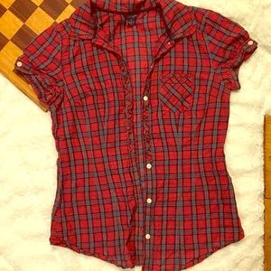 Sweet Heart Plaid School Girl Top